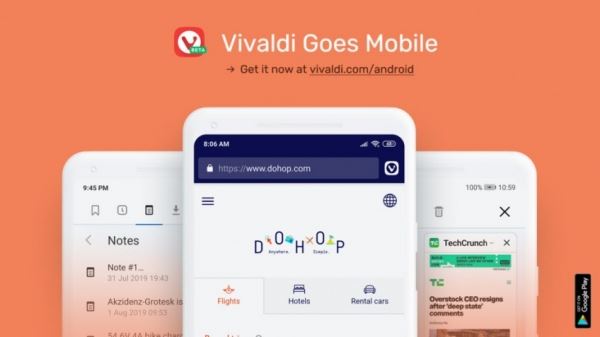 Вышла бета-версия браузера Vivaldi для Android